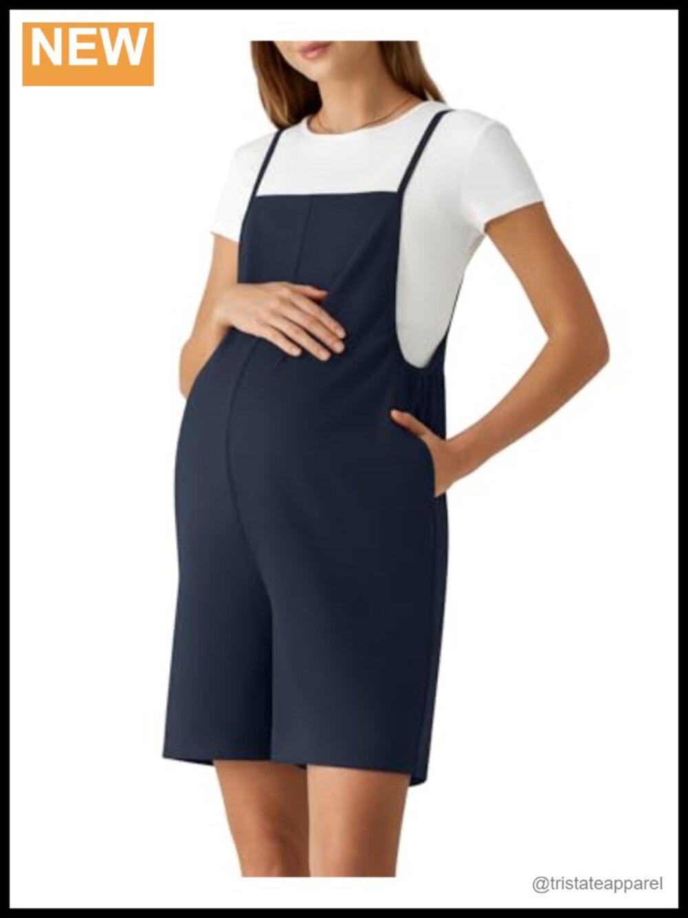 Maternity Overalls with Pockets Adjustable Straps Wide Leg Jumpsuit Shorts